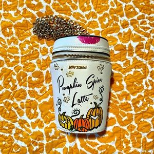 Betsey Johnson pumpkin spice latte kitsch crossbody